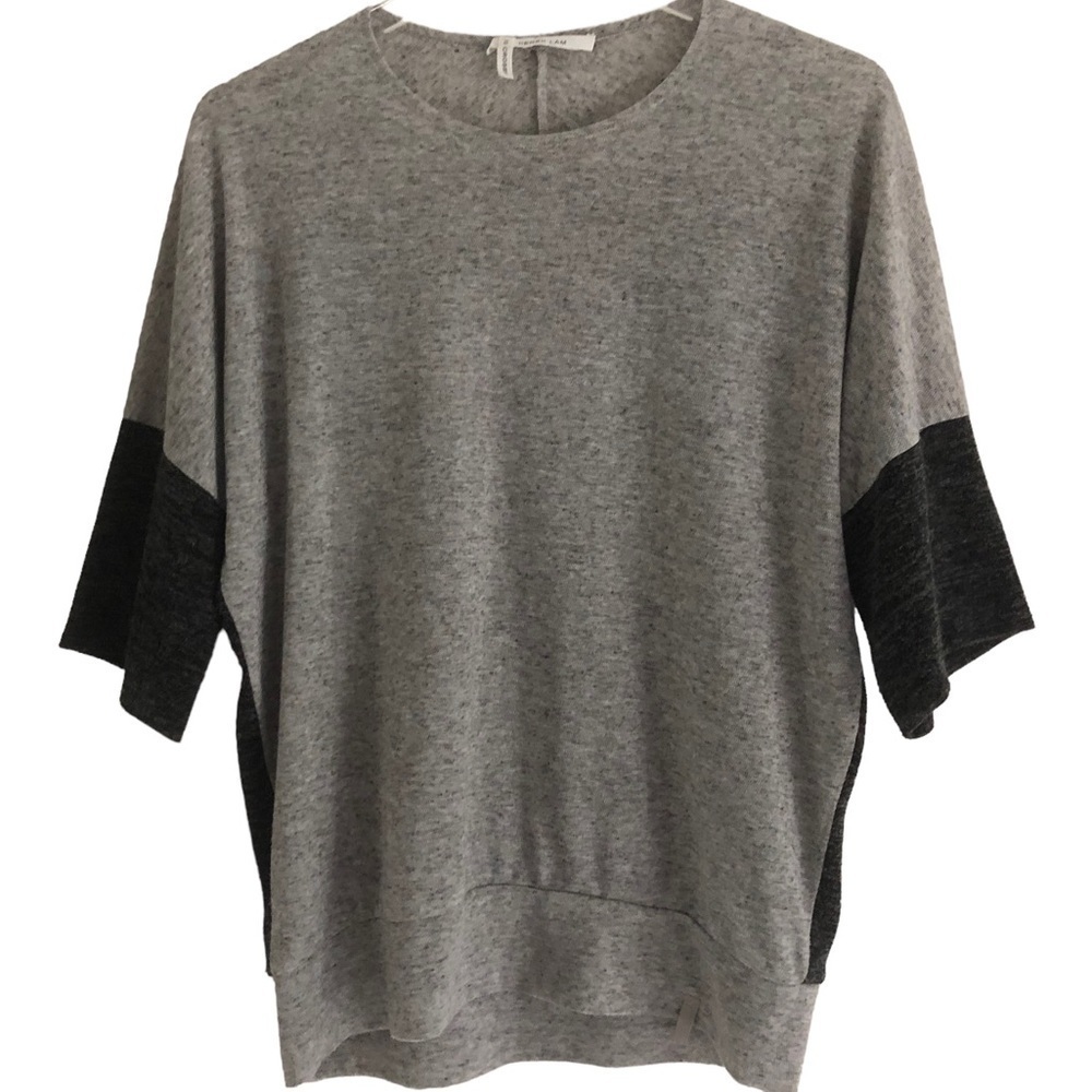 10 Crosby Derek Lam Color Block Knit Sweater Gray Size Small